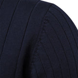 Men's Ribbed Half Zip Knit Sweater