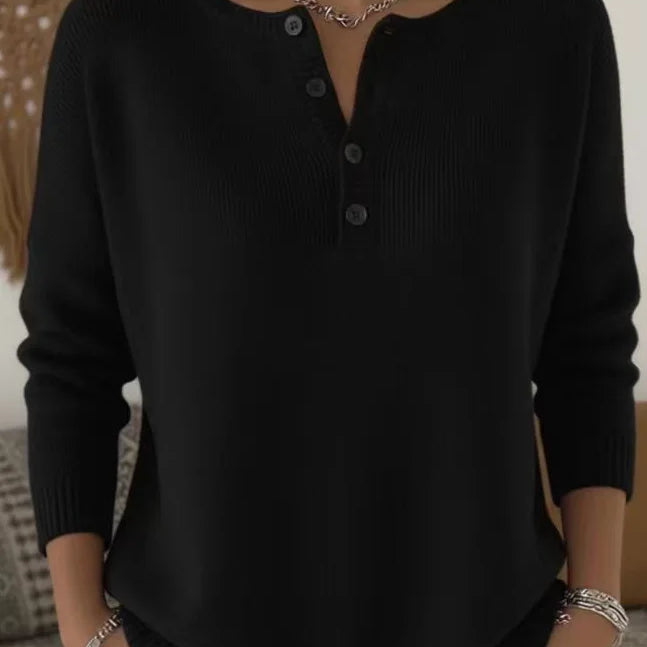 Women's Elegant Black Autumn Jumper