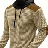 Men's Textured Hooded Knit Pullover