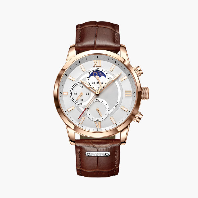 Men's Quartz Watch 43mm Adjustable Strap