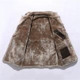 Men's Sherpa Lined Long Button Coat