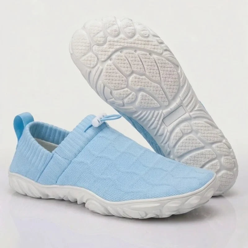 Men's Wide Toe Box Knit Slip-On Walking Shoes