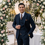 Men's Green Tweed Knitted Vest