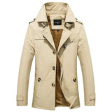 Men's Sherpa Lined Double Breasted Trench Coat