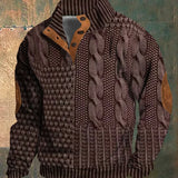 Men's Cable Knit Shawl Collar Cardigan