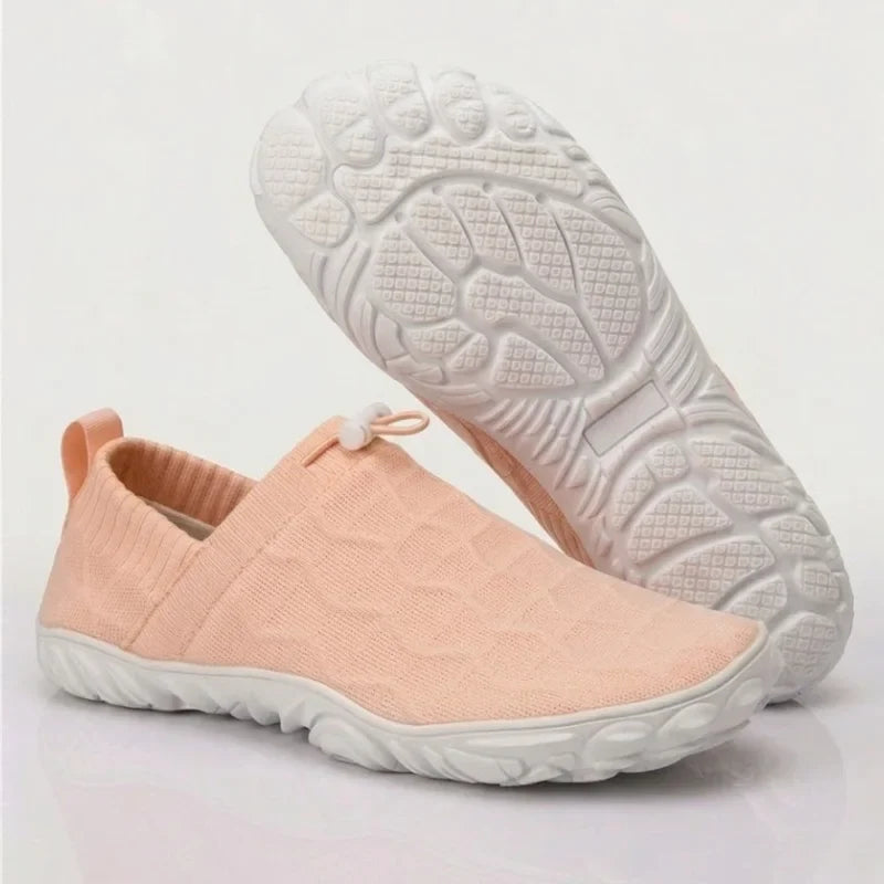 Men's Wide Toe Box Knit Slip-On Walking Shoes