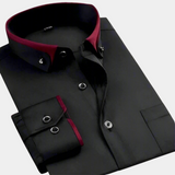 Men's Contrast Trim Dress Shirt