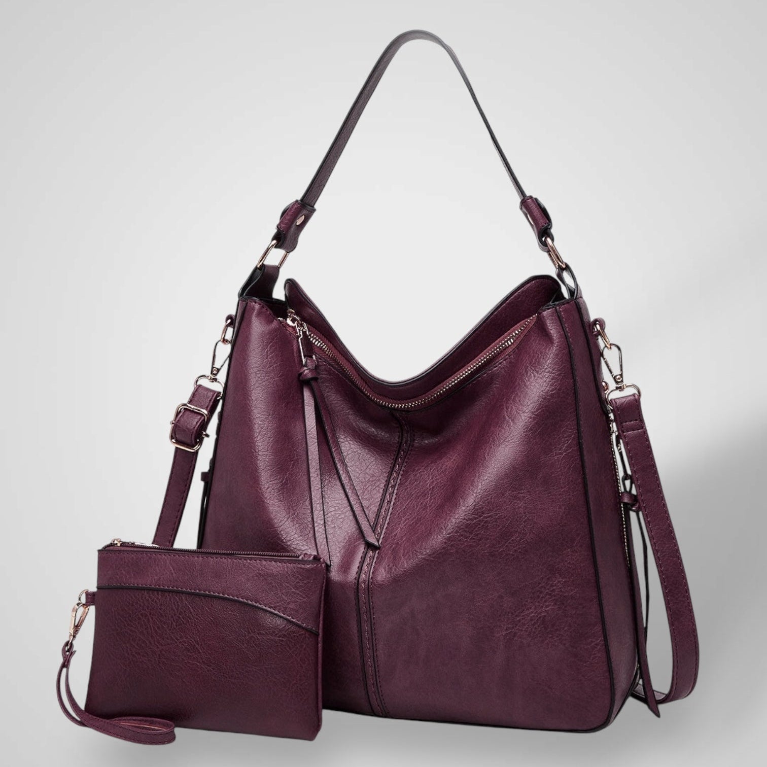 Women's Elegant Black Leather Bag