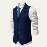 Men's Classic Tweed Tailored Suit Gilet