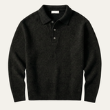 Men's Soft Knit Cashmere Blend Polo Sweater