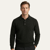 Men's Soft Knit Cashmere Blend Polo Sweater
