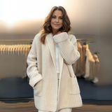 Women's Ribbed Oversized Open-Front Long Sleeve Cardigan