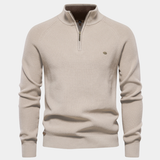 Men's Quarter Zip Knit Sweater