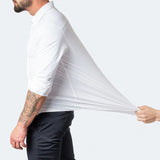 Men's Fitted Long Sleeve Point Collar Shirt