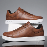 Men's Leather Lace Up Casual Sneakers