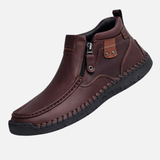 Men's Leather Side Zip Casual Boots