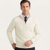 Men's Quarter Zip Sweater with Modern Fit
