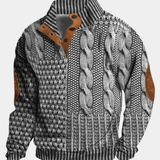 Men's Cable Knit Shawl Collar Cardigan