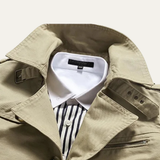 Men's Double-Breasted Waterproof Belted Trench Coat