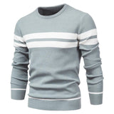 Men's Striped Crew Neck Knit Sweater