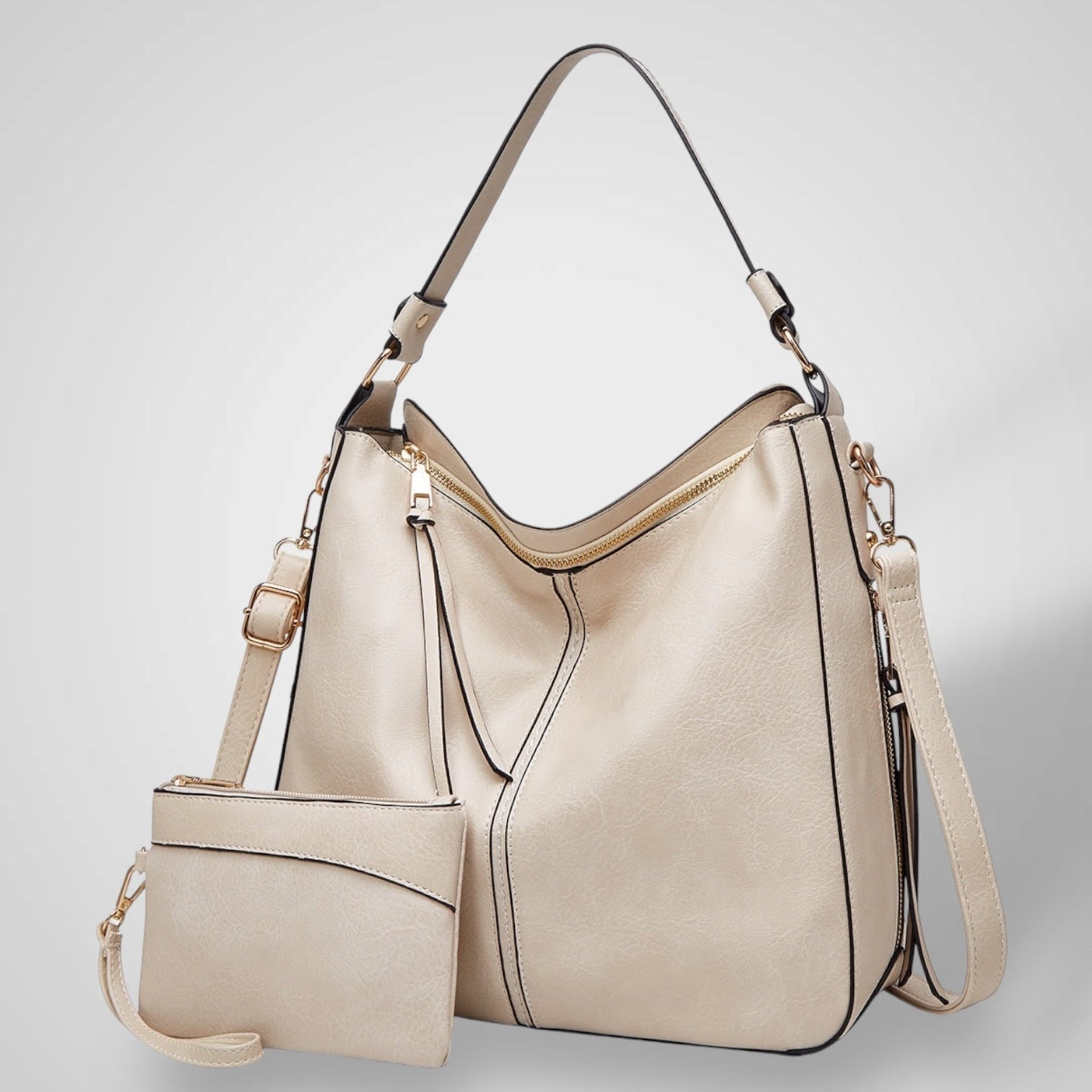 Women's Elegant Black Leather Bag