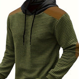Men's Textured Hooded Knit Pullover