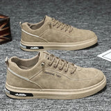 Men's Suede Lace-Up Casual Sneakers