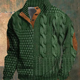 Men's Cable Knit Shawl Collar Cardigan
