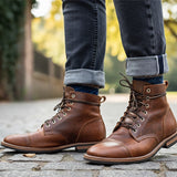 Men's Leather Lace-Up Boots