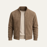 Men's Tailored-Fit Suede Jacket with Lining