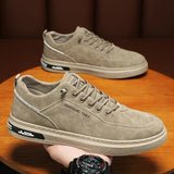 Men's Suede Lace-Up Casual Sneakers