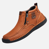 Men's Leather Side Zip Casual Boots