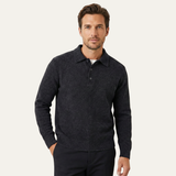 Men's Soft Knit Cashmere Blend Polo Sweater