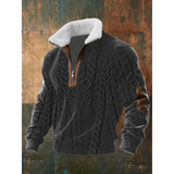 Men's Sherpa Collar Quarter Zip Sweater
