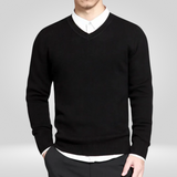 Men's V-Neck Knit Pullover Sweater