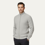 Men's Ribbed Full-Zip Knit Cardigan