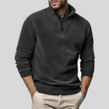 Men's Half-Zip Stand-Collar Fleece Sweater