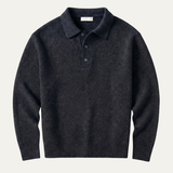 Men's Soft Knit Cashmere Blend Polo Sweater