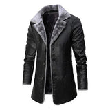 Men's Sherpa Lined Long Button Coat