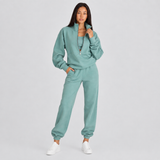 Half-Zip Pullover and Straight-Leg Two-Piece Set