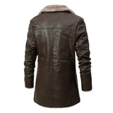 Men's Sherpa Lined Long Button Coat