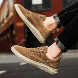 Men's Suede Casual Lace-Up Shoes