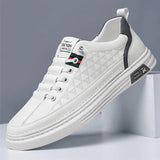 Men's Leather Casual Lace-Up Sneakers