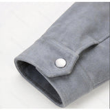 Men's Relaxed-Fit Collared Utility Jacket with Pockets