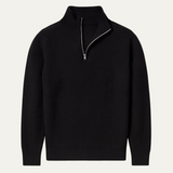 Men's Quarter-Zip Ribbed Knit Casual Sweater