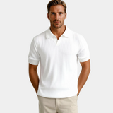 Men's White Ribbed Jumper