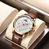 Men's Quartz Watch 43mm Adjustable Strap
