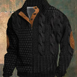 Men's Cable Knit Shawl Collar Cardigan