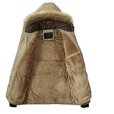 Men's Hooded Faux Fur Lined Winter Parka