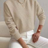 Women's Long Sleeve Turtleneck Knit Sweater